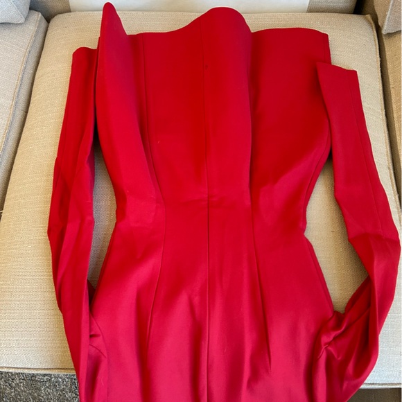 NWT HELSA The Parasol Long Sleeves Mini Dress - Red Bow Detail - Picture 7 of 15